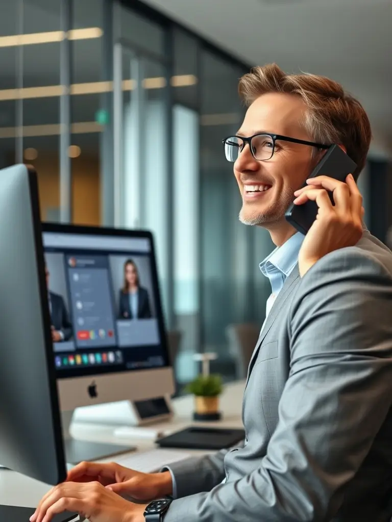 An image of a successful sales call being booked through cold email outreach, showcasing the results of FarodosFlow's services.
